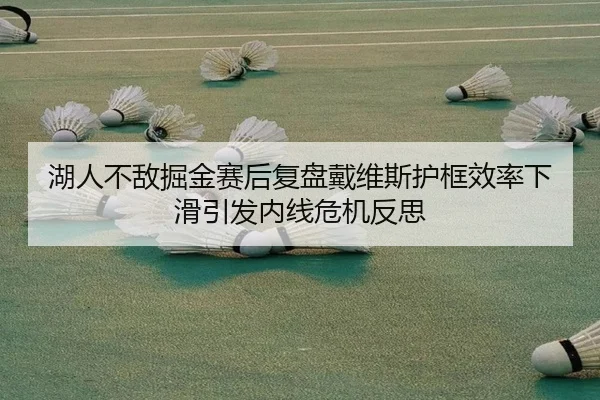 湖人不敌掘金赛后复盘戴维斯护框效率下滑引发内线危机反思